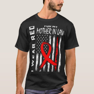 Rött band för min svärmor Hjärtinfarkt Medvetenhet T Shirt