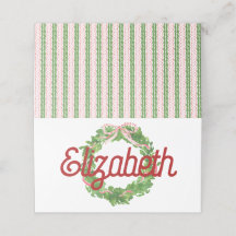 Rött band med andedräkt, påsatt platskort