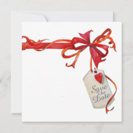 Rött band och ros inbjudan för speciella tillfälle