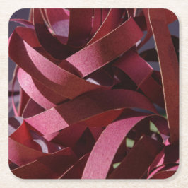 Rött band underlägg papper kvadrat