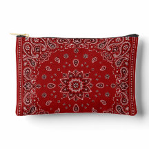 Rött bandana-paisley-fodral med dragkedja