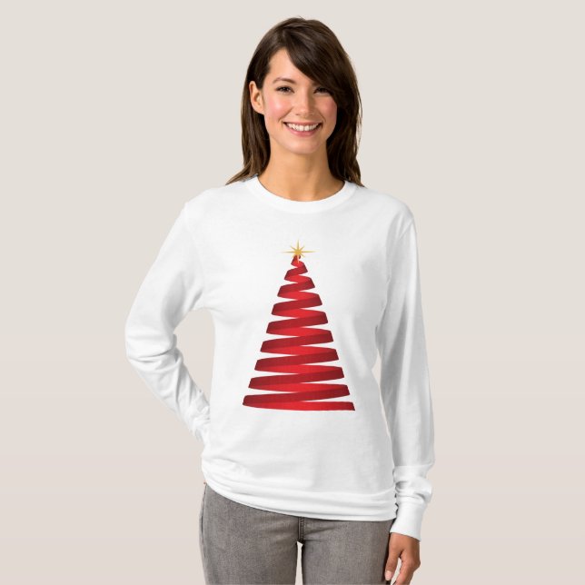 Rött bandträd t-shirt (Hel framsida)