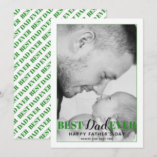 Rött bästa Pappa någonsin-typografi-Fars dag-kort