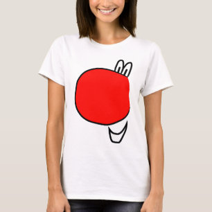 Rött bekläda för näsdagar t shirt