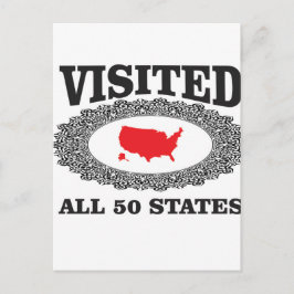 Rött besökte hela stater vykort