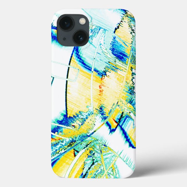 Rött bläck-nej, bild med gult, cyanblå prickar (Baksida)