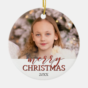 Rött blänka för god julfotoprydnad julgransprydnad keramik