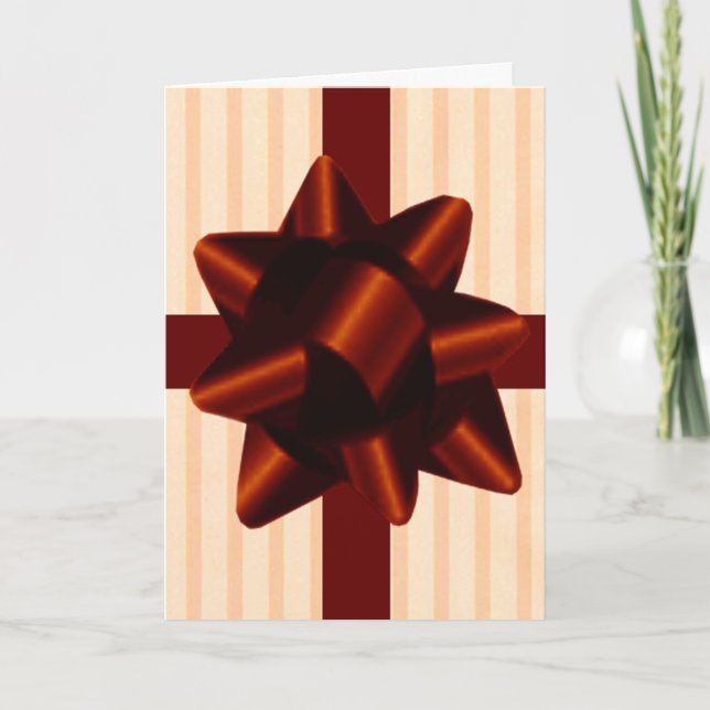 Rött blått nuvarande Julhälsningar kort (Framsida)