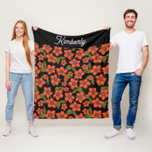 Rött Blommigt Akvarellnamn