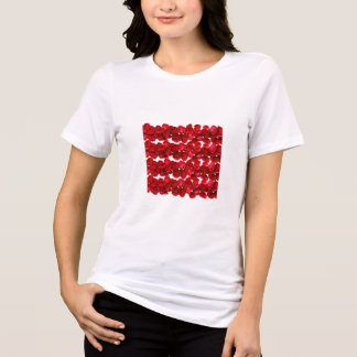 Rött blommigt mönster Sömlös botanisk design T Shirt