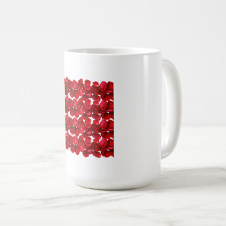 Rött blommönster Sömlös botanisk design Kaffemugg