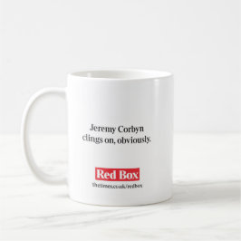 Rött boxas muggen - Jeremy Corbyn clings på Kaffemugg
