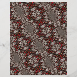 Rött/Brunt & Rött/Blått Mönster Scrapbookpapper