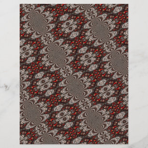 Rött/Brunt & Rött/Blått Mönster Scrapbookpapper