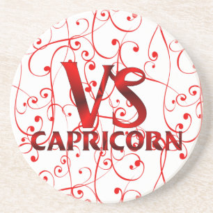 Rött Capricornhoroskopsymbol Underlägg
