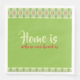 Rött centrerat mönster pappersservett