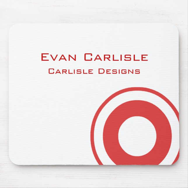 Rött cirklar Mousepad | TBM Musmatta (Framsidan)
