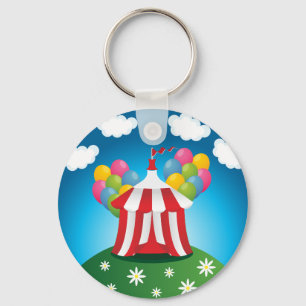 Rött cirkustält Keychain Nyckelring