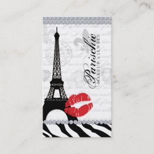 Rött CosmetologistvisitkortParis Eiffel torn Visitkort