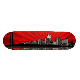 (Rött) däck för St Louis horisontSkateboard, Old School Skateboard Bräda 18 Cm