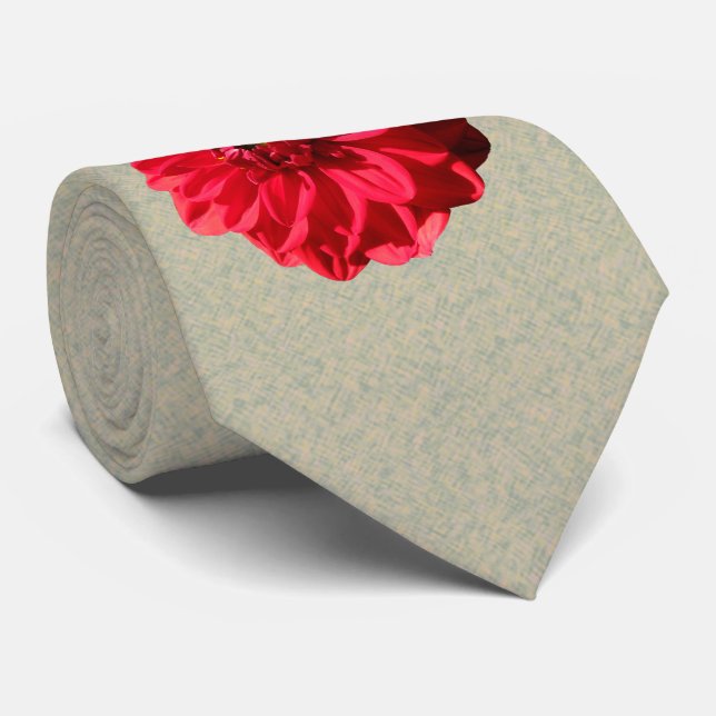 Rött Dahliafoto för blomma Slips (Rullad)