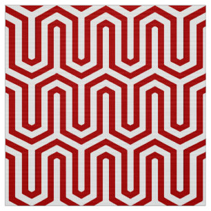 Rött Deco egyptiskt motiv - och vit Tyg