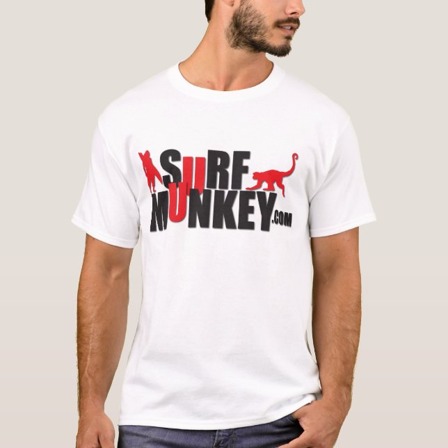 Rött - design #2 för surfaMunkey affischtavla Tee (Framsida)