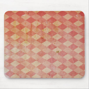 Rött diamantmönster för gammal tapet, retro design musmatta