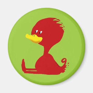 Rött ducky magnet