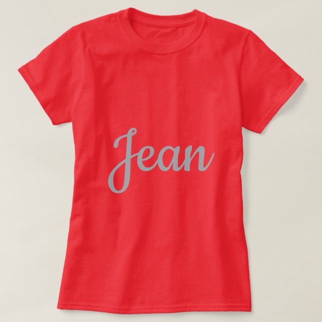 Rött eget namn Kvinnor T Shirt (Design framsida)