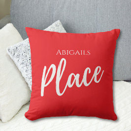 Rött eget namn Ställe Kudde