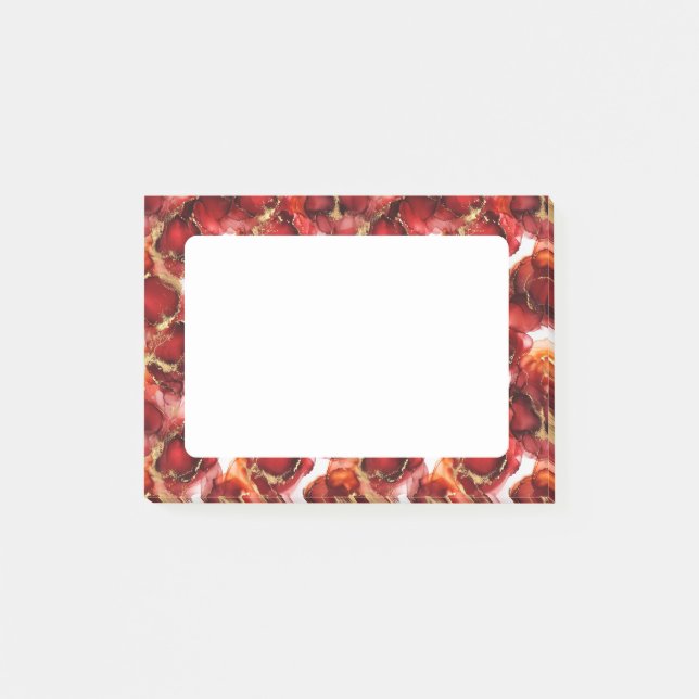 Rött eldsmönster post-it block (Framsida)