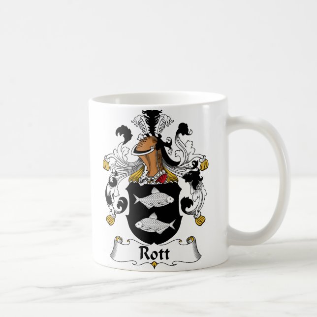 Rott familjvapensköld kaffemugg (Höger)