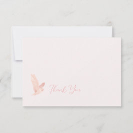 Rött färgkort för Watercolor Uggla-sortering, Tack Kort