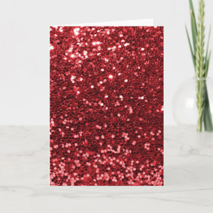 Rött Fauxglitter Helgkort
