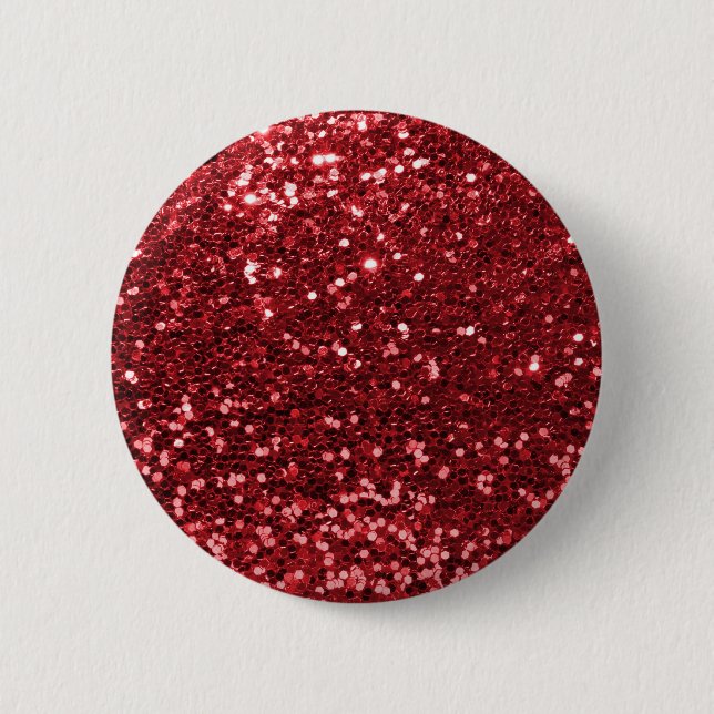Rött Fauxglitter Knapp (Framsida)