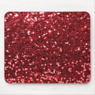 Rött Fauxglitter Musmatta