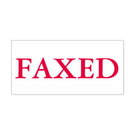 Rött Faxat Självfärgande Stämpel
