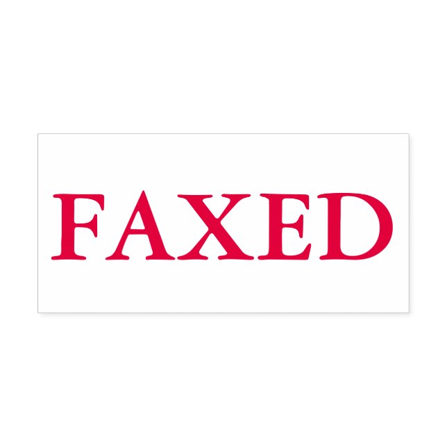 Rött Faxat Självfärgande Stämpel (Design)