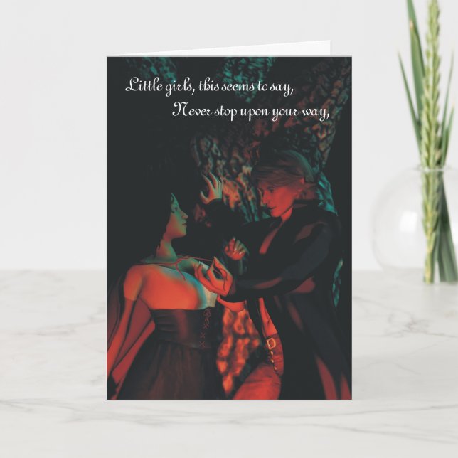 Rött för Halloween för ridninghuvaWerewolf kort (Framsida)