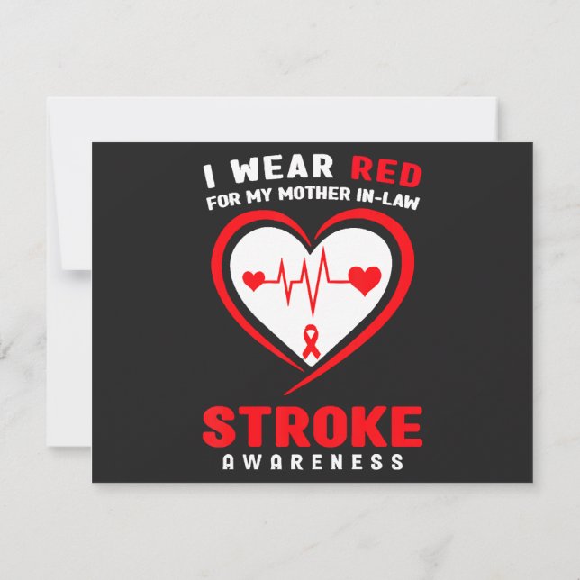 Rött för min svärmor stroke  inbjudningar (Baksida)