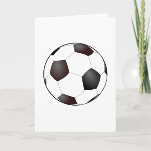 Rött fotbolls-EM Boll-hälsningskort Kort
