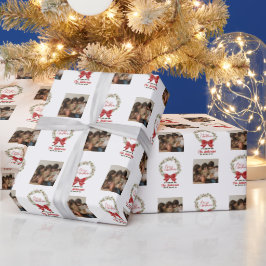 Rött foto av elegant God jul Presentpapper