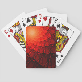 Rött Fraktalmönster Casinokort