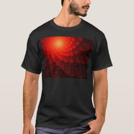 Rött Fraktalmönster Tee