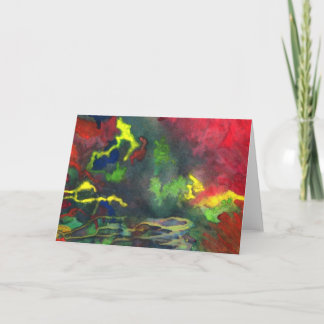 Rött fusionskort 2-hälsningskort kort