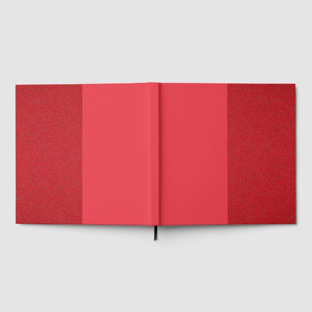 Rött gästebok med texturerade sidor – Kan anpassas Gästböcker (Full)