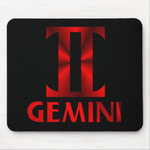 Rött Geminihoroskopsymbol Musmatta