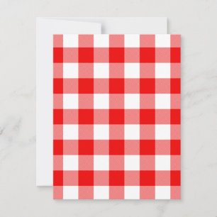 Rött Gingham Inbjudningar