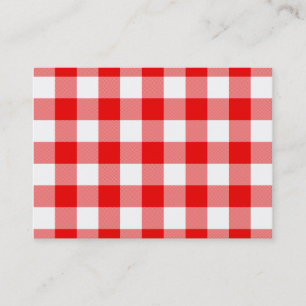 Rött Gingham Visitkort